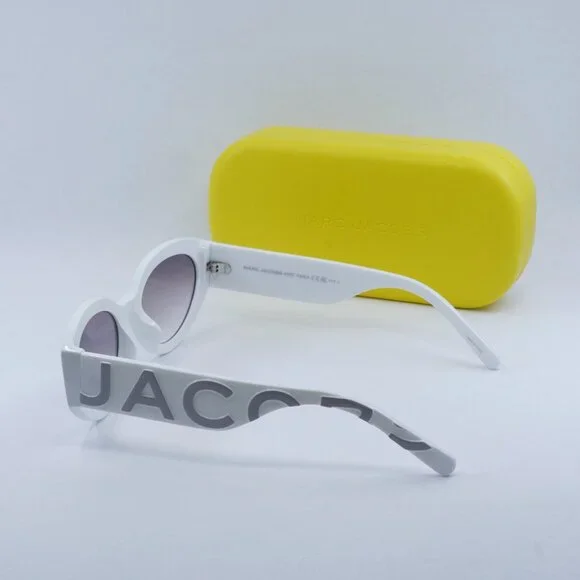 Marc Jacobs MARC694/G/S 0HYMIC Sunglasses White Oval Frame  display picture 3